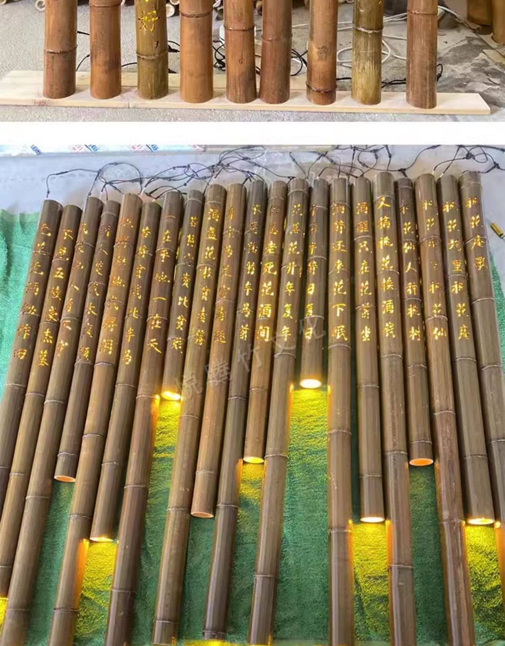 长款刻字竹筒灯 细节图12|长款刻字竹筒灯