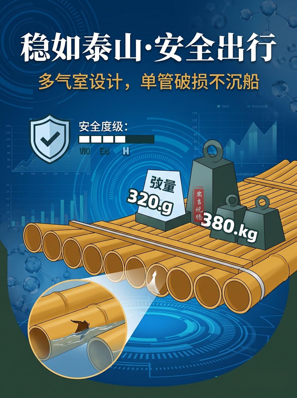 动力遮阳棚竹筏船 产品详情图7|动力遮阳棚竹筏船