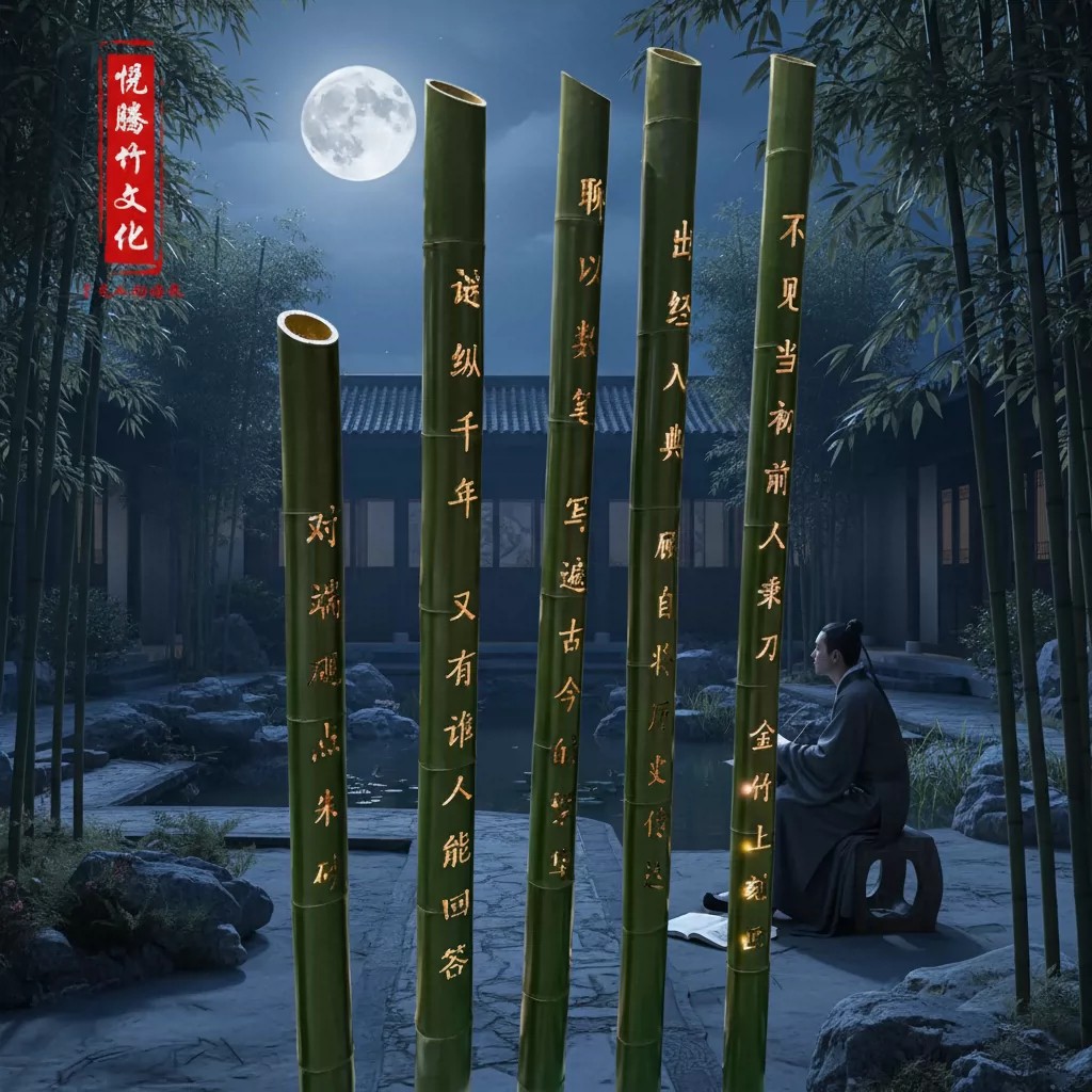 刻字竹节灯|竹节分段 · 刻字定制 · 庭院草坪灯