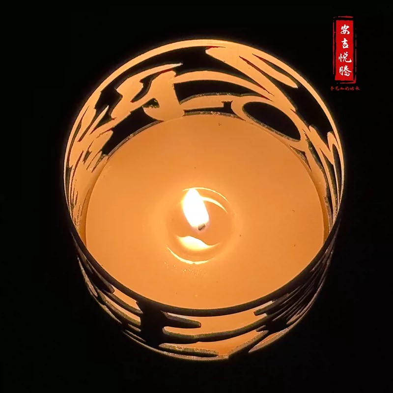蜡烛香薰竹台灯 实拍图