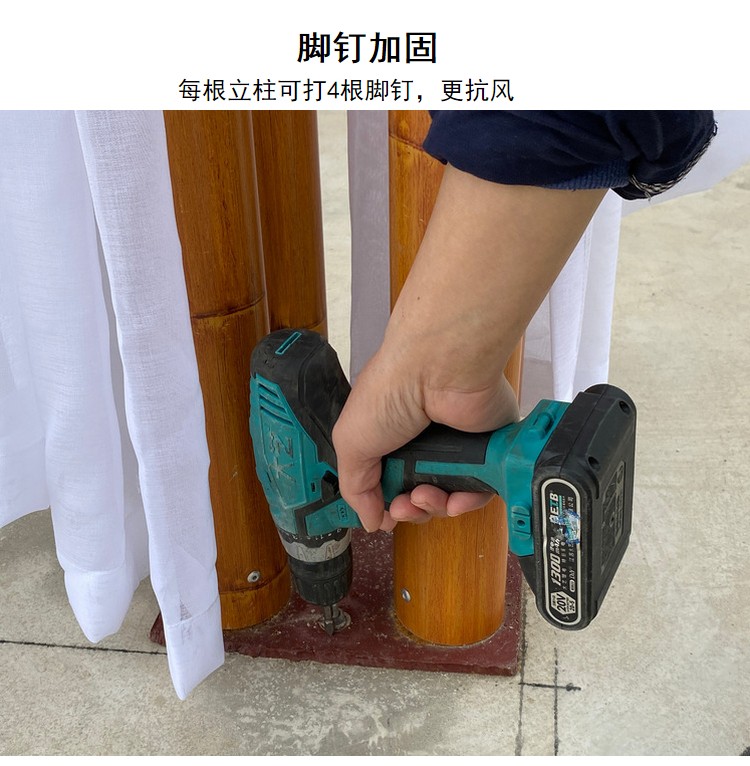 装配式铝竹亭 细节图 9|悦腾竹文化