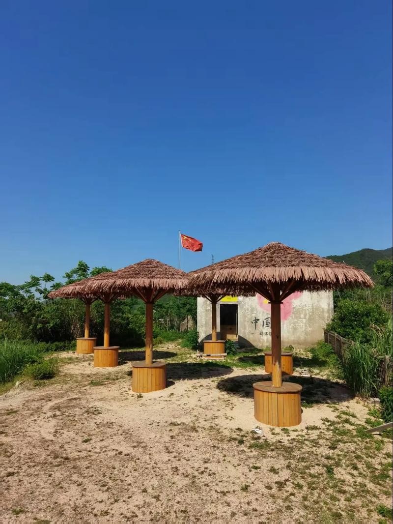 宁波镇海九龙湖茅草亭 完工实景｜悦腾竹文化