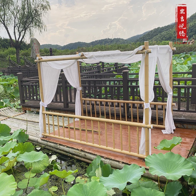 筏上竹亭·网红纱幔竹筏|水上餐饮 · 写真打卡 · 夜游亮化