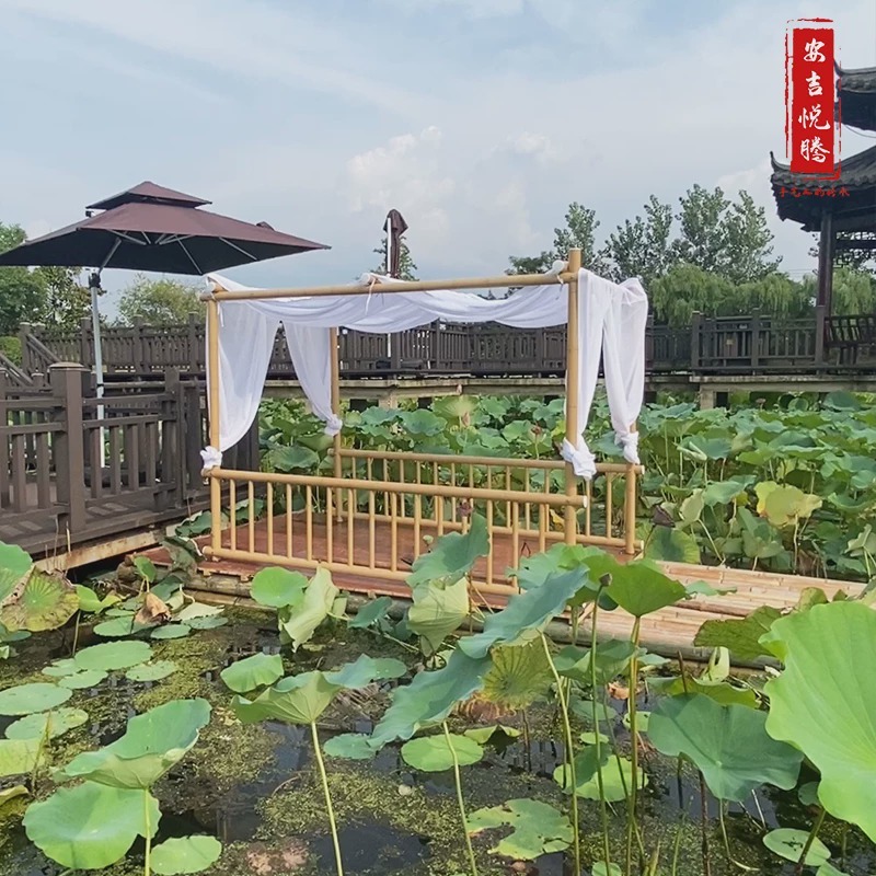 筏上竹亭·网红纱幔竹筏 实拍图