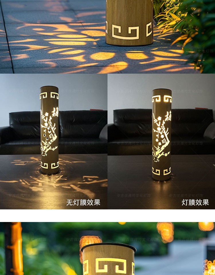 太阳能落地竹筒灯 细节图6|太阳能落地竹筒灯