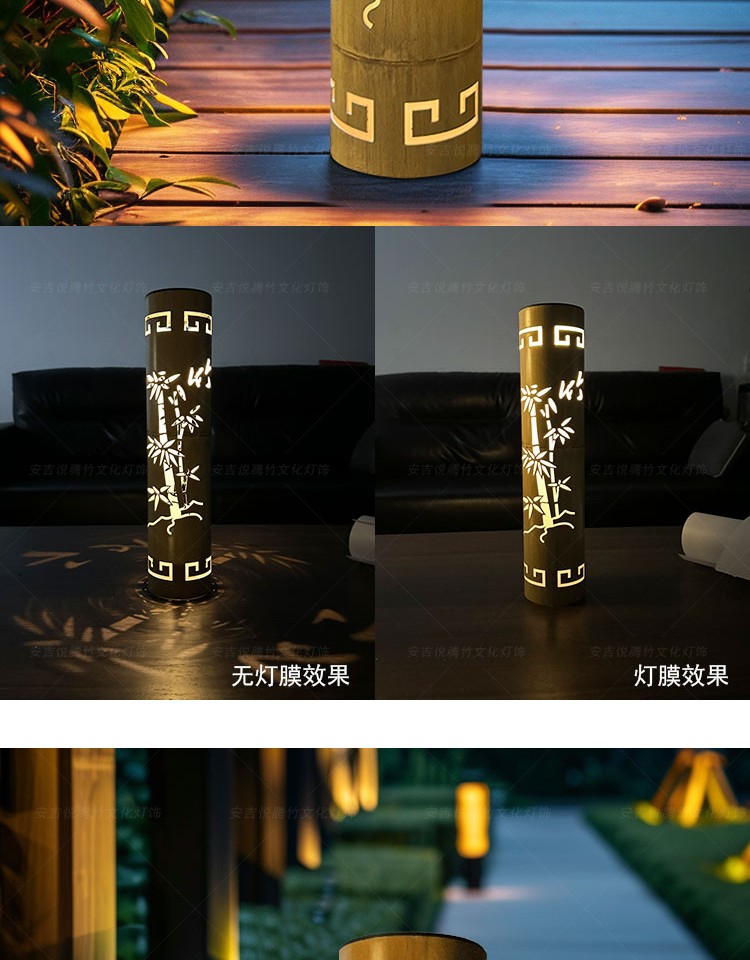 太阳能落地竹筒灯 细节图9|太阳能落地竹筒灯
