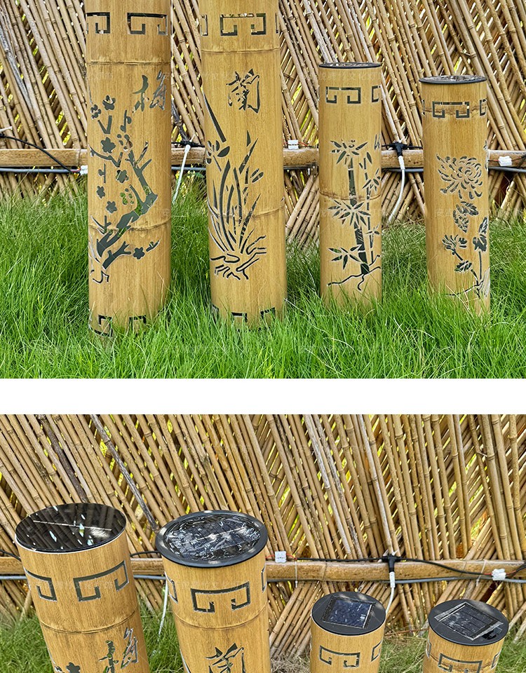 太阳能落地竹筒灯 细节图13|太阳能落地竹筒灯