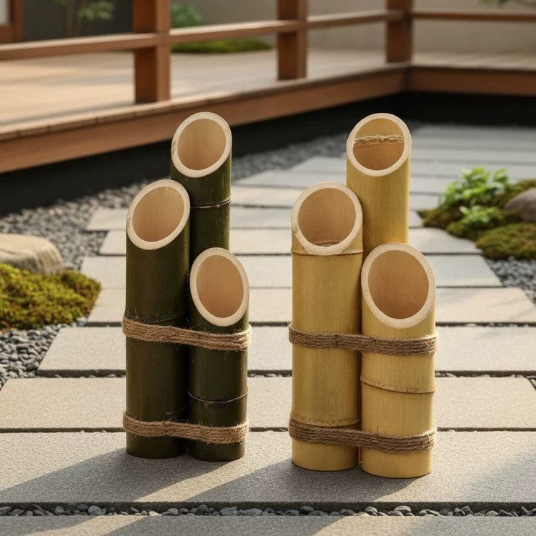 太阳能竹竿庭院灯|仿真竹竿 · 太阳能免布线 · 庭院景观