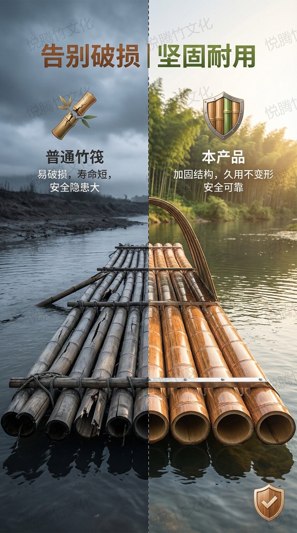 仿古乌篷竹筏 产品详情图7|仿古乌篷竹筏