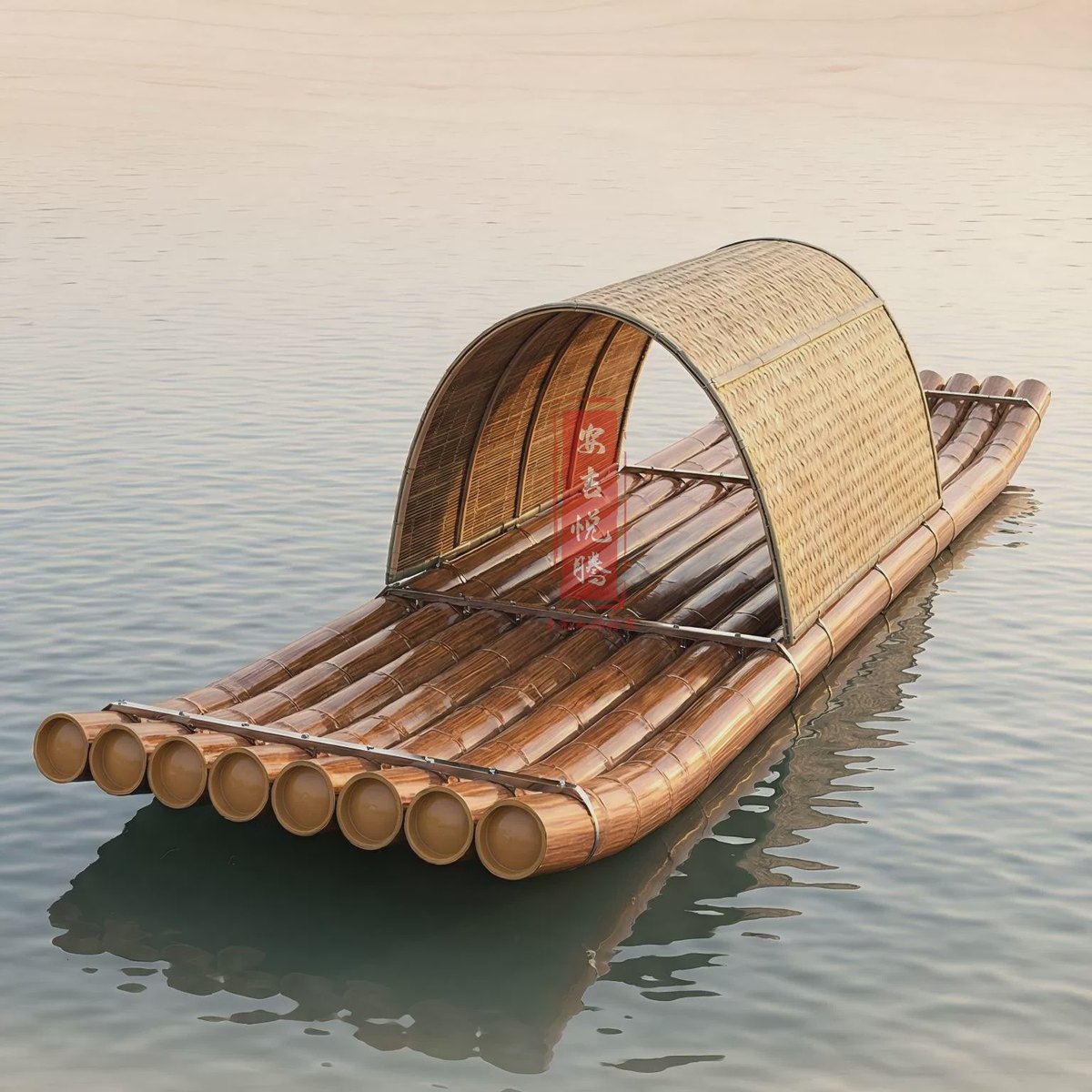 仿古乌篷竹筏|乌篷竹编 · 遮阳避雨 · 钓鱼休闲