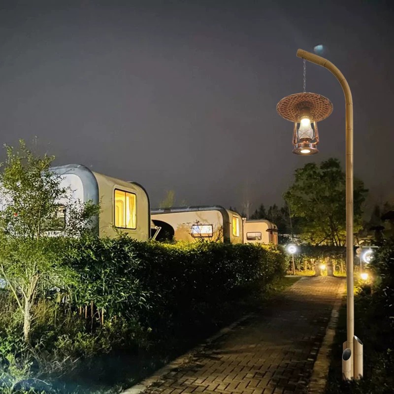 竹屋弯杆灯 实拍图