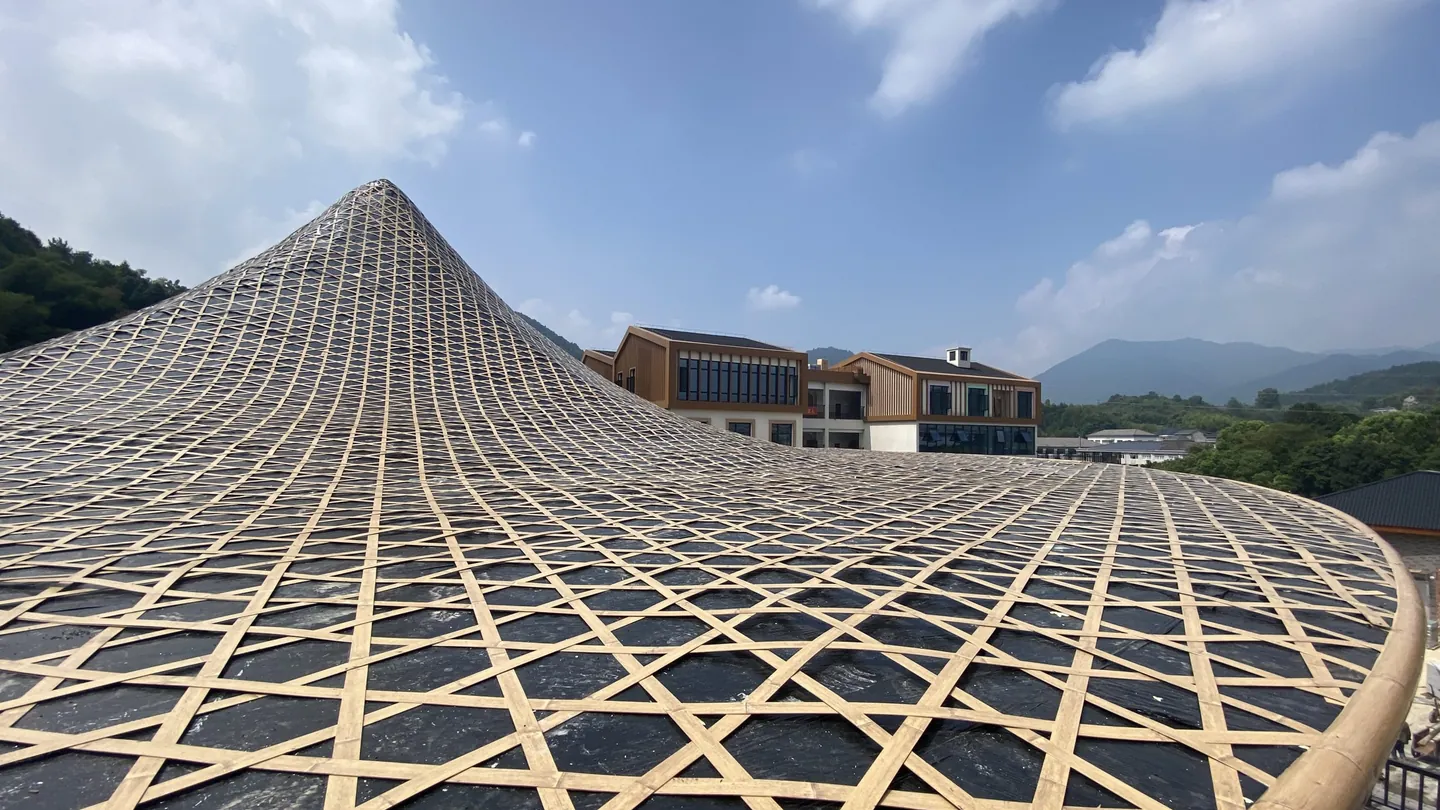 悦腾竹文化竹编穹顶建筑项目实景