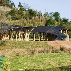 四川宜宾竹文化公园竹建筑-洪谟廊