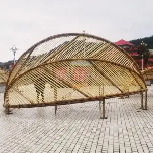 福建邵武市广场七片叶子景观竹装置-竹景观